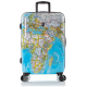 Heys Journey 3G M Cestovní kufr TSA 66 cm 86 l Blue Map Heys Journey 3G M Cestovní kufr TSA 66 cm 86 l Blue Map